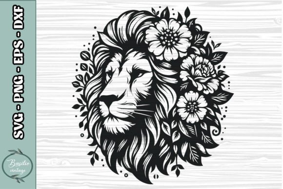Download Floral Lion SVG Clipart 13 - Premium Resources