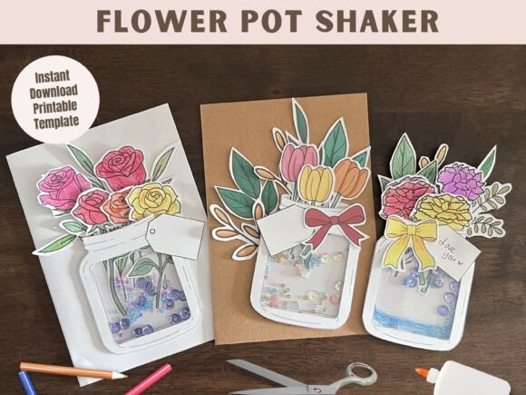 Download Mothers Day Flower Pot Shaker Card - Card Collection