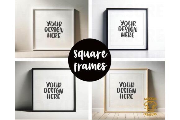 Download Square Frame Floor Mockup Bundle - Floor mockup Collection