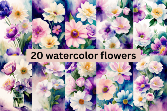 Download Watercolor Flower Bundle - Watercolor flower bundle Collection
