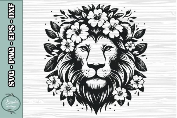 Download Floral Lion SVG Clipart 06 - Premium Resources