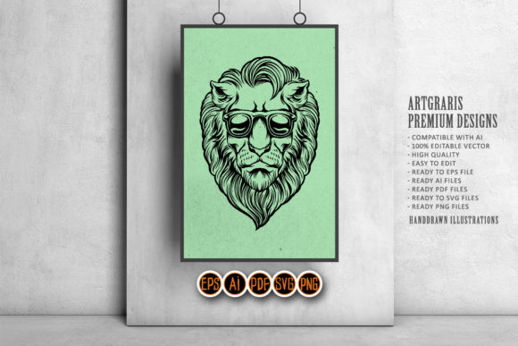 Download Silhouette Cool Lion SVG Clipart - Premium Resources