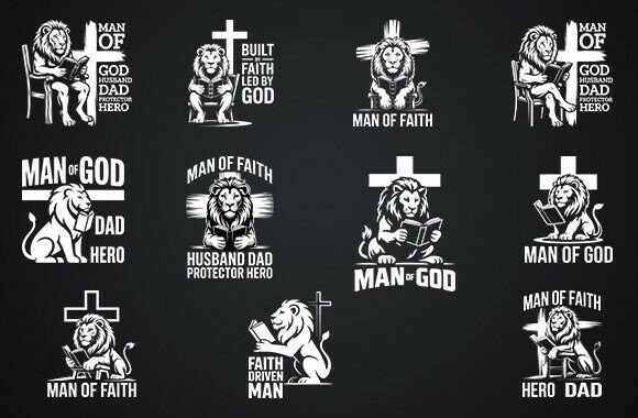 Download Christian Lion SVG Bundle,Man of God Svg - Premium Bundle
