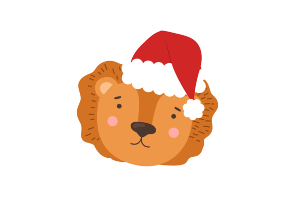 Download Christmas Hat and Animal Head Lion Svg - Premium Bundle